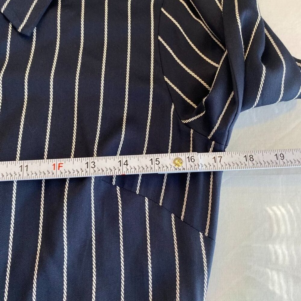 Tommy Hilfiger Belted Striped Shirt Dress Long Sleeve Navy Size 4 - Picture 12 of 16